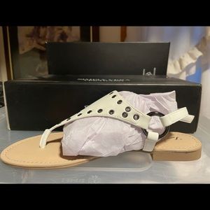 White sandals size 6 NEW